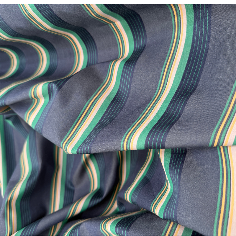 Emerald Stripe Soft Denim