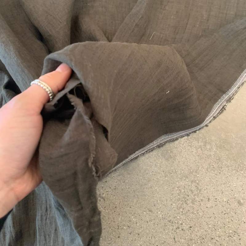 Khaki Linen Gauze