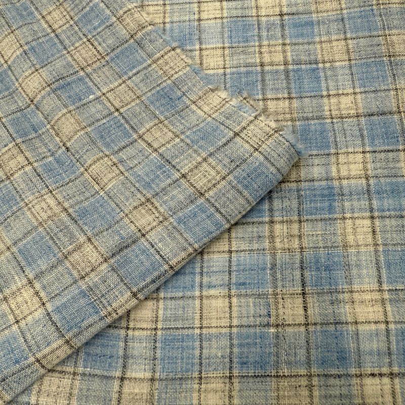 Popi Sky Meadow Check Linen