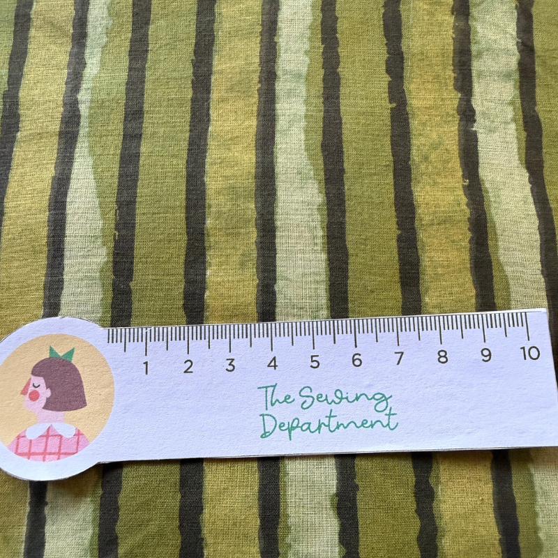 Jo Jo Stripe Olive Cotton Block
