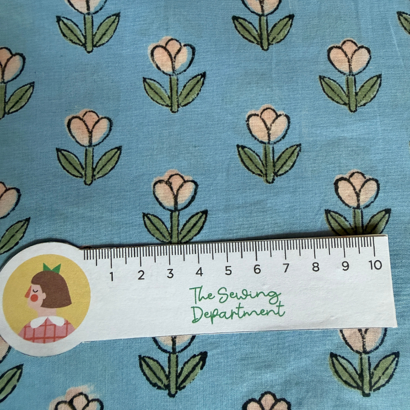 Bluebell Flora Cotton Block