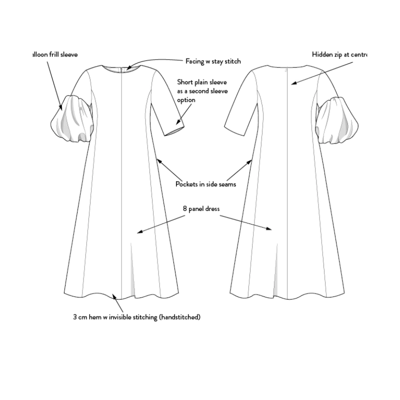 The Assembly Line Balloon Sleeve Dress