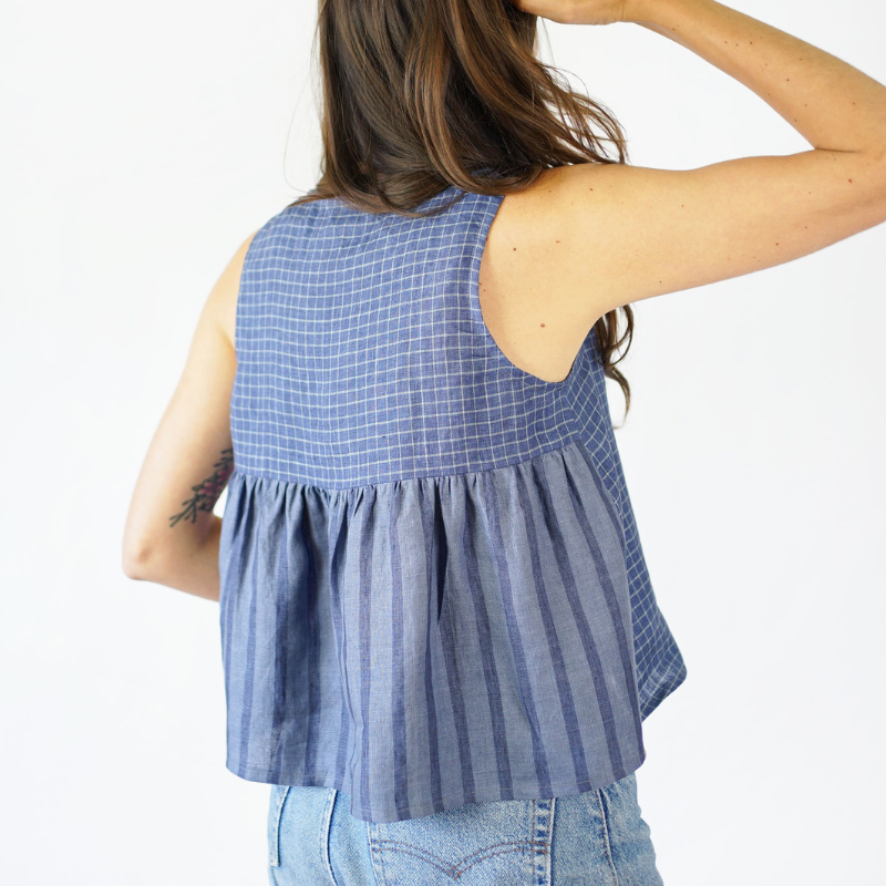 Matchy Matchy Sewing Club Peplum Split Tank PDF Pattern