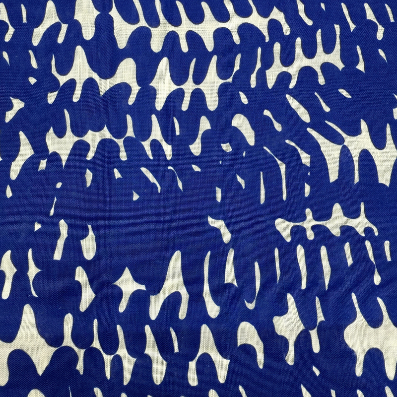 Blue Ferns Cotton Linen