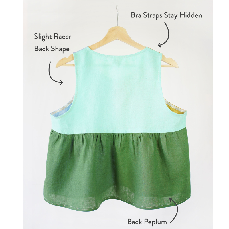 Matchy Matchy Sewing Club Peplum Split Tank PDF Pattern