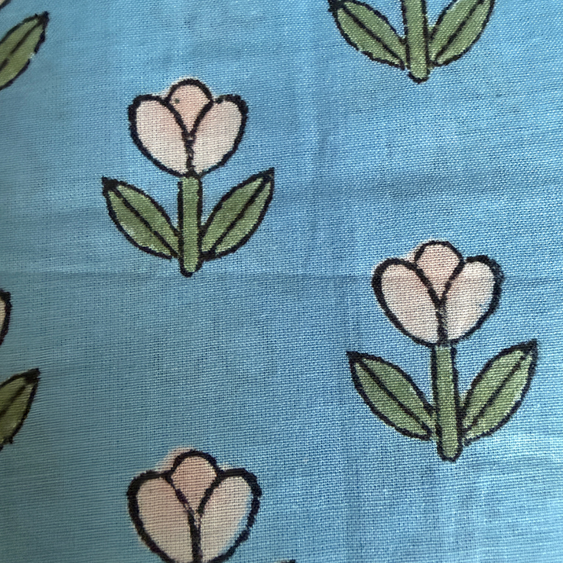 Bluebell Flora Cotton Block
