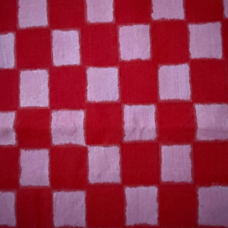 Jackie Check Raspberry Cotton Block