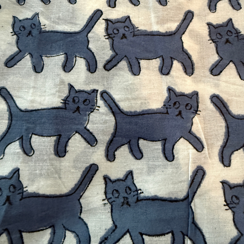 Here Kitty Kitty Cotton Block