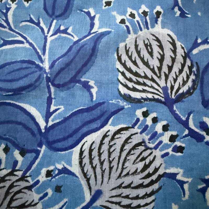 Lily Blue Cotton Block