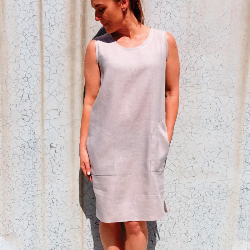 Sweet Iris Circle Wool Vest Dress
