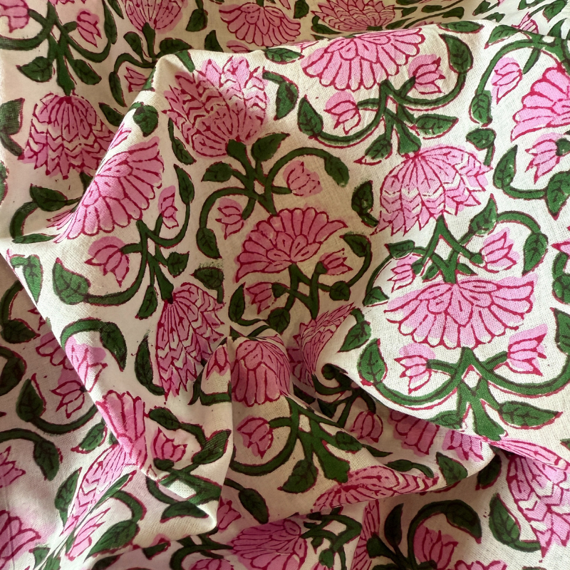Pink Lily Cotton Block