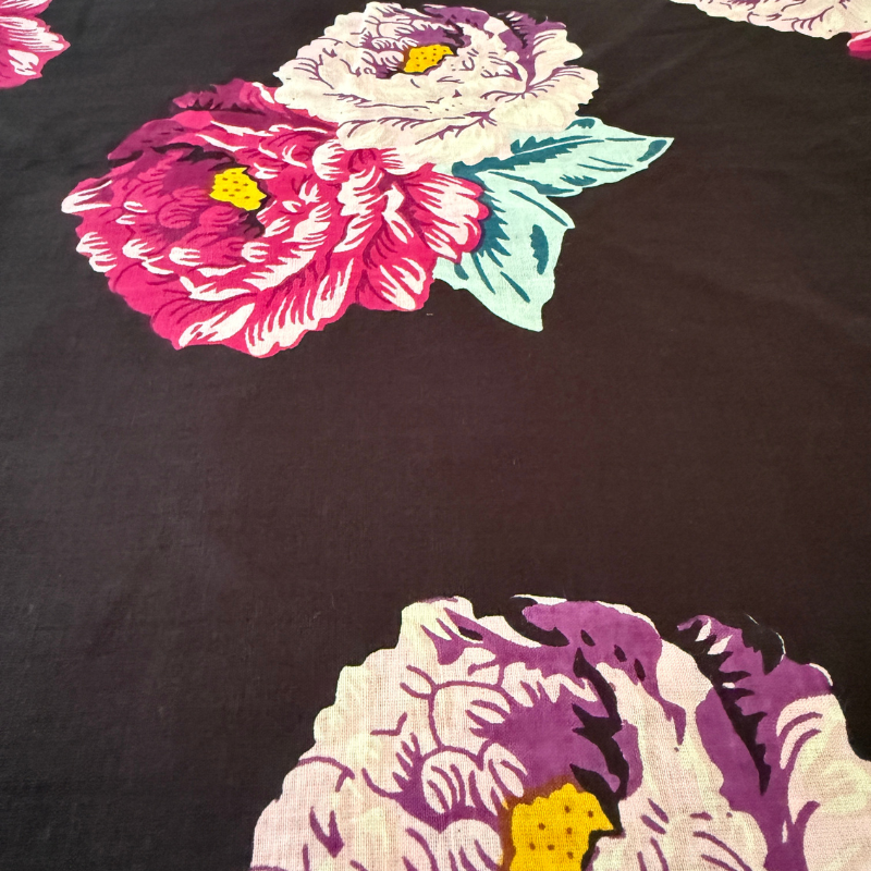 Peony Garden Black