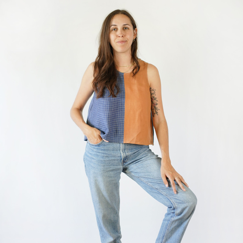 Matchy Matchy Sewing Club Peplum Split Tank PDF Pattern