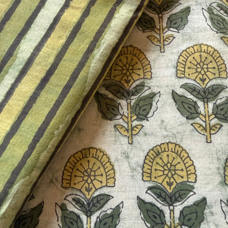 Josie Gold Cotton Block