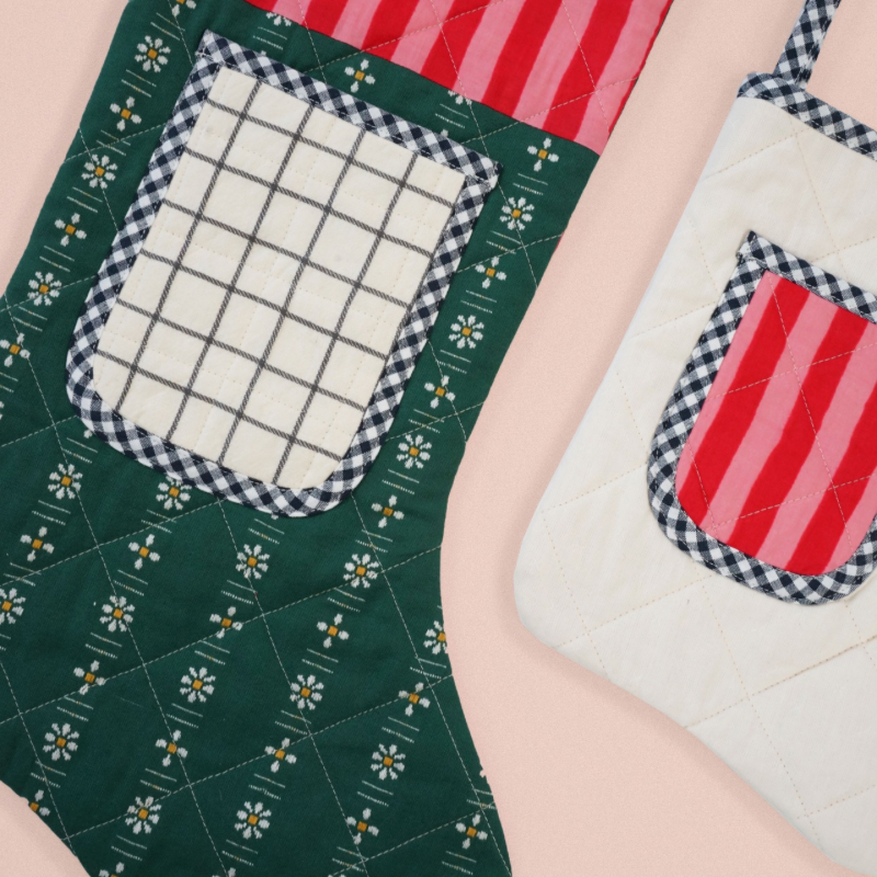 Matchy Matchy Sewing Club Quilted Pocket Stocking