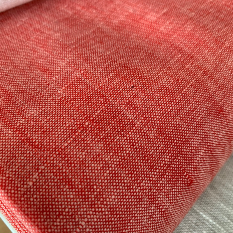 Lydia Red Apple 100% Linen . $42.00/metre