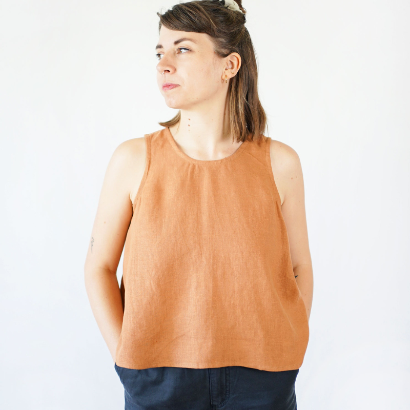 Matchy Matchy Sewing Club Peplum Split Tank PDF Pattern