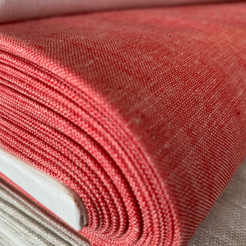 Lydia Red Apple 100% Linen . $42.00/metre