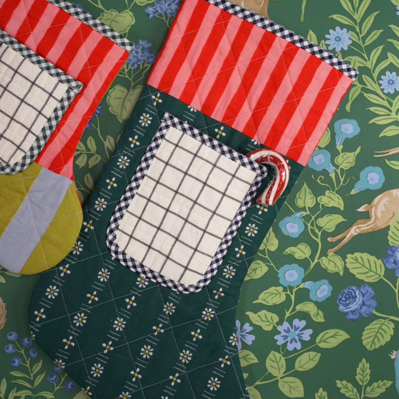 Matchy Matchy Sewing Club Quilted Pocket Stocking