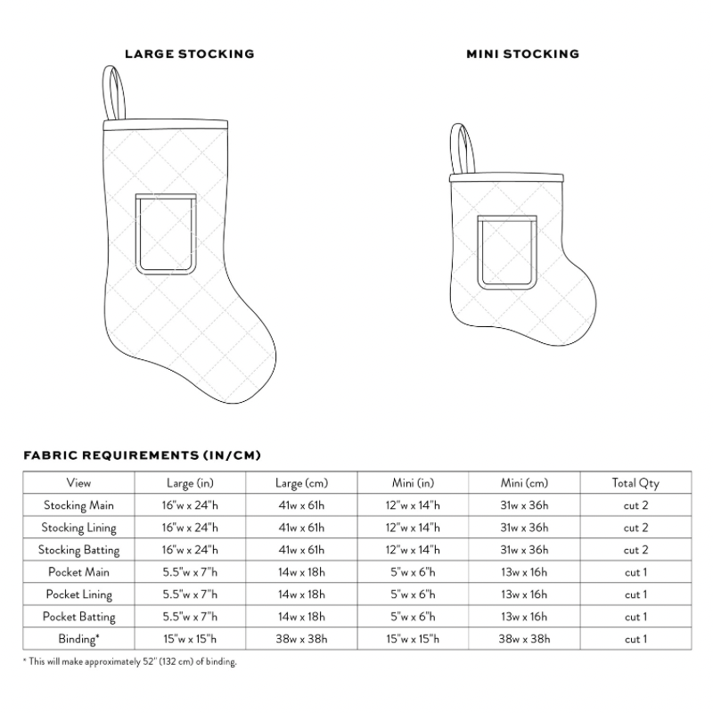 Matchy Matchy Sewing Club Quilted Pocket Stocking