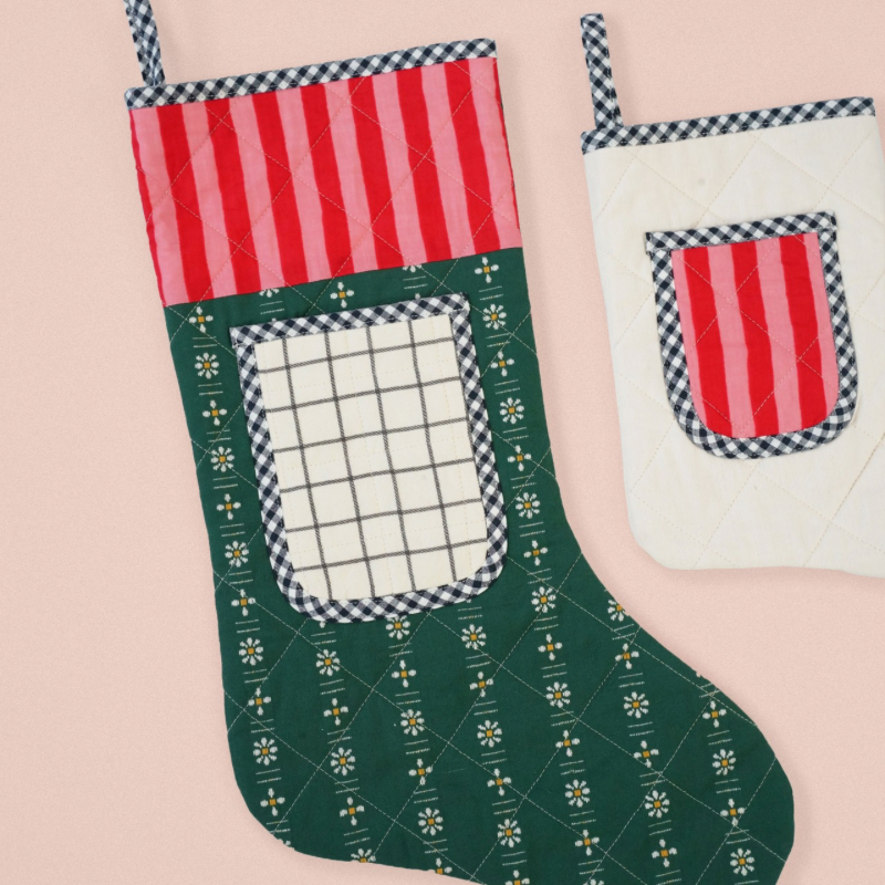 Matchy Matchy Sewing Club Quilted Pocket Stocking