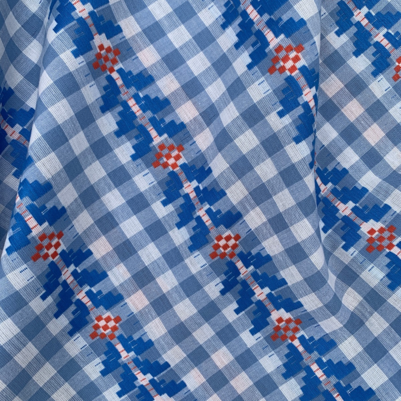 Emily Embroidered Gingham