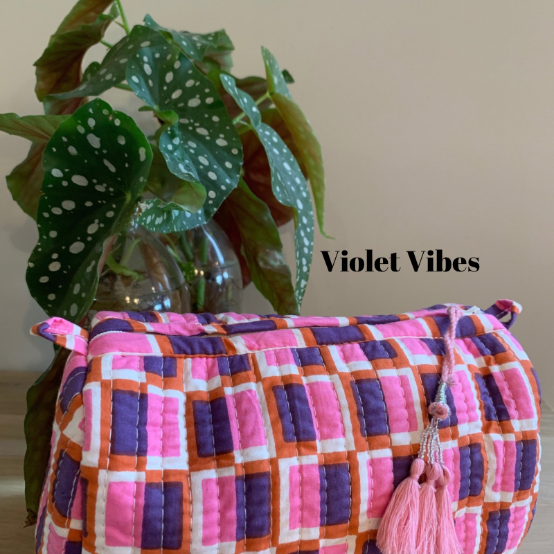 Cotton Block Pouch