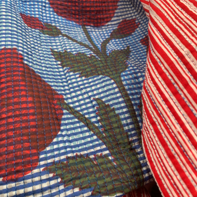Quilted Cotton Block - Ruby Blue