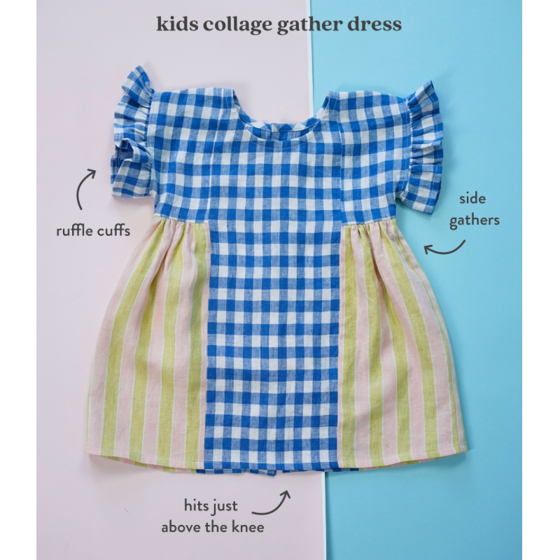 Kids Collage Gather Dress