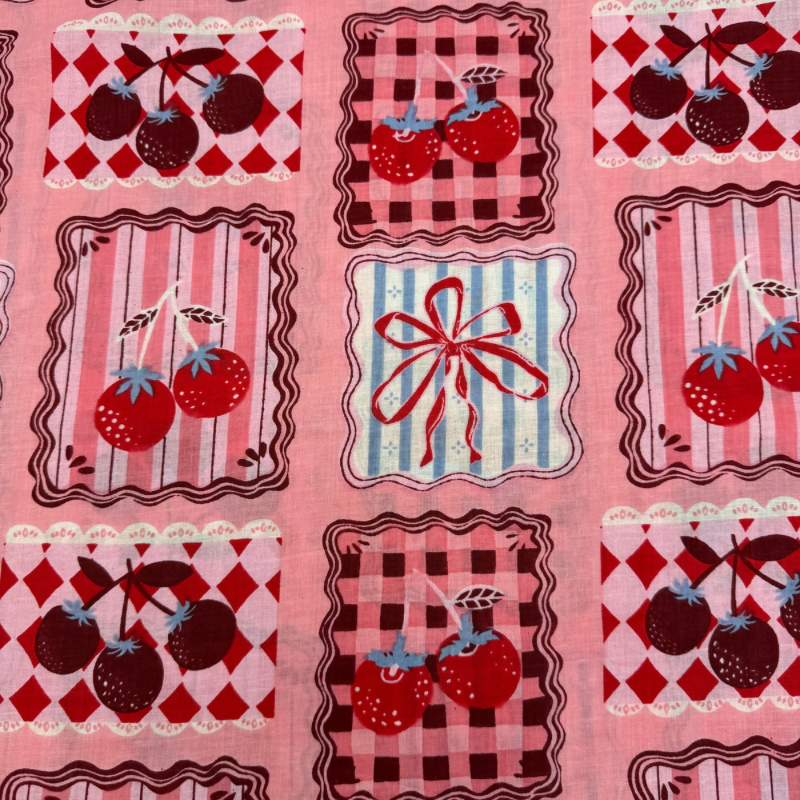 Bonnie Pink Cotton Block