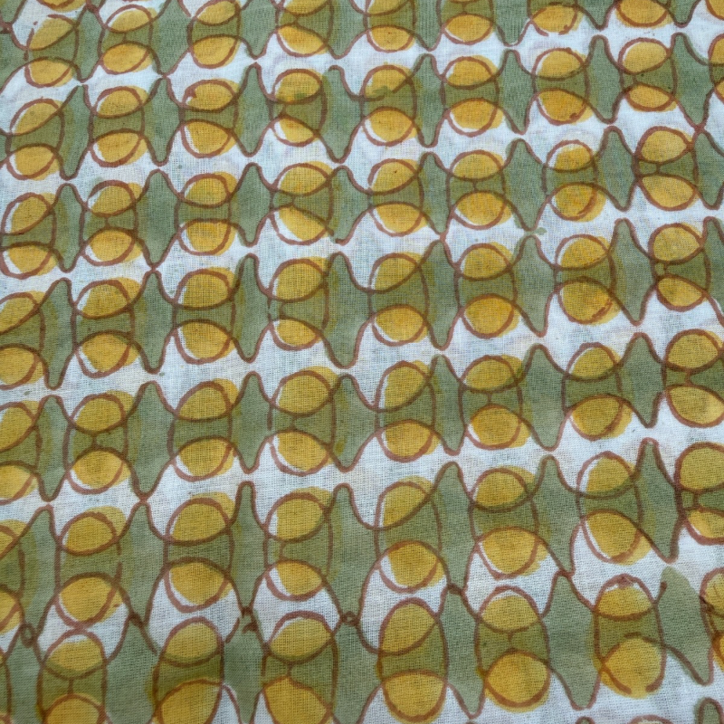 Vivienne Mustard Cotton Block