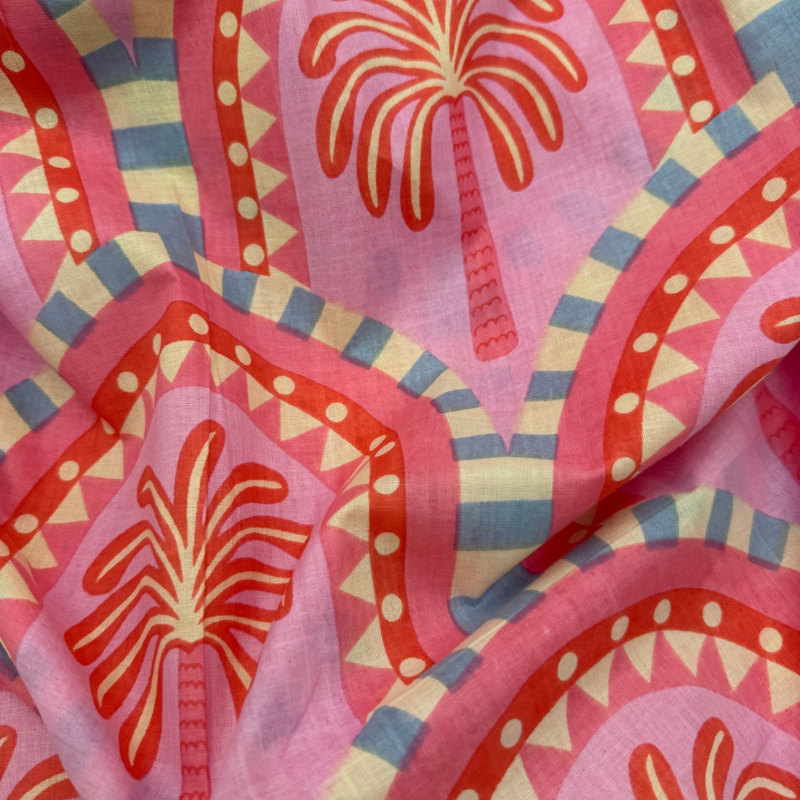 Summer Coral Cotton Block