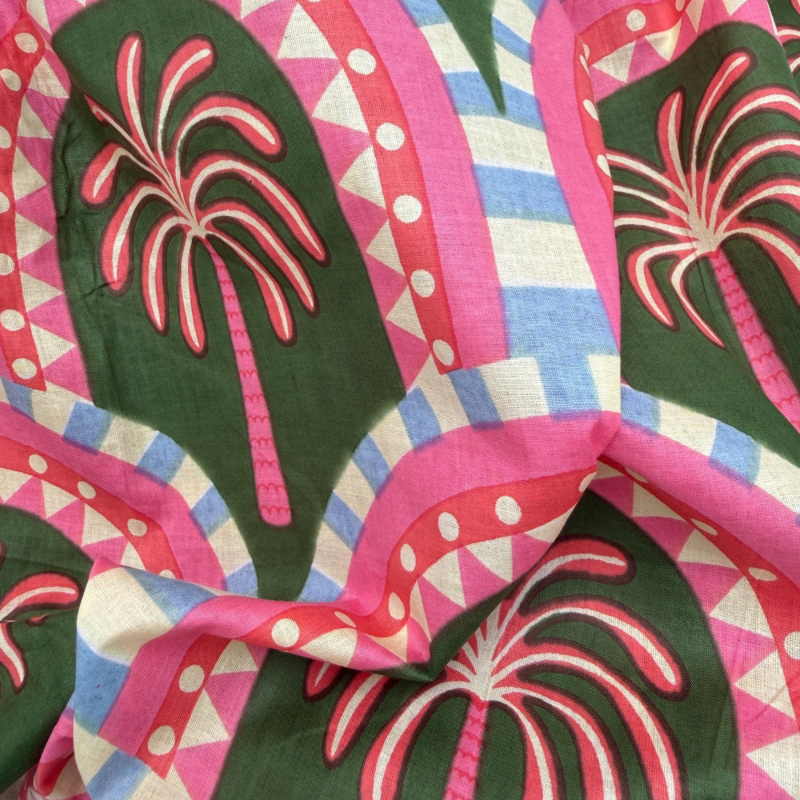 Summer Olive Cotton Block