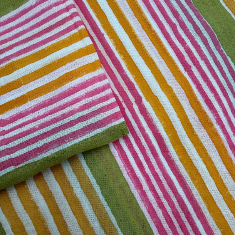 Mimosa Stripe Cotton Block