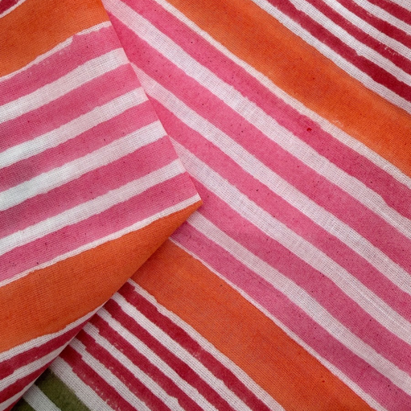 Aperol Stripe Cotton Block