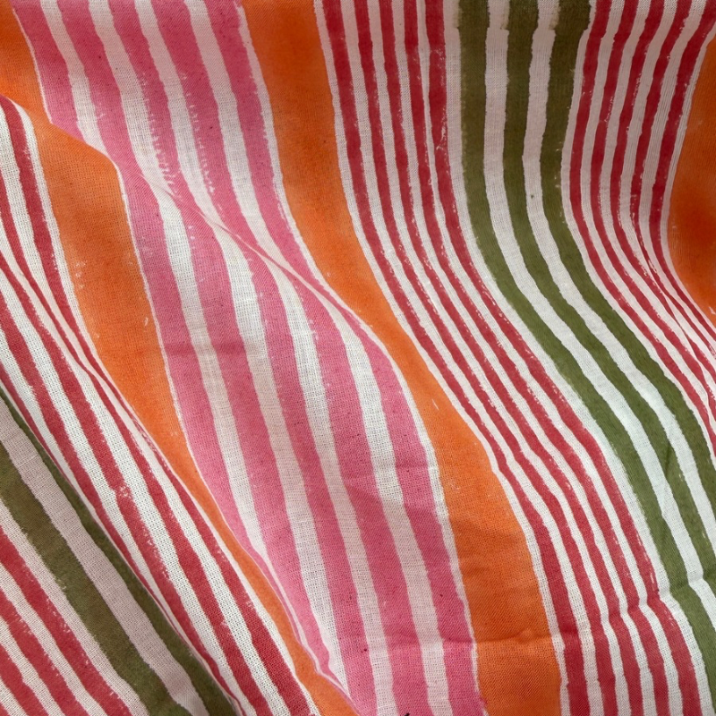 Aperol Stripe Cotton Block