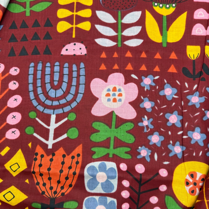 Mimi Grape Cotton Block