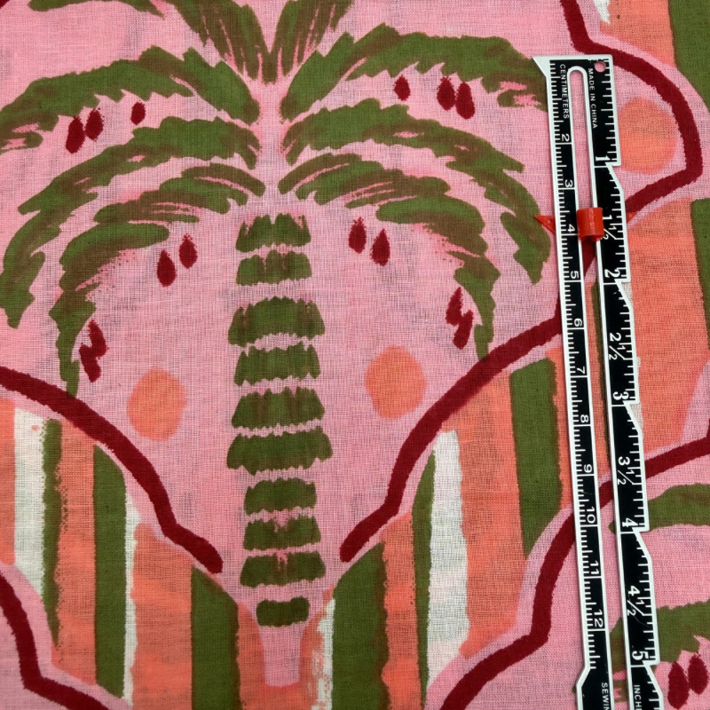Priscilla Peach Cotton Block