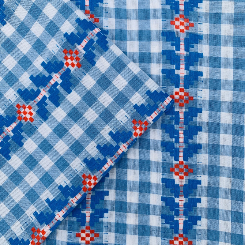 Emily Embroidered Gingham