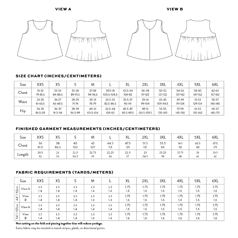 Matchy Matchy Sewing Club Peplum Split Tank PDF Pattern