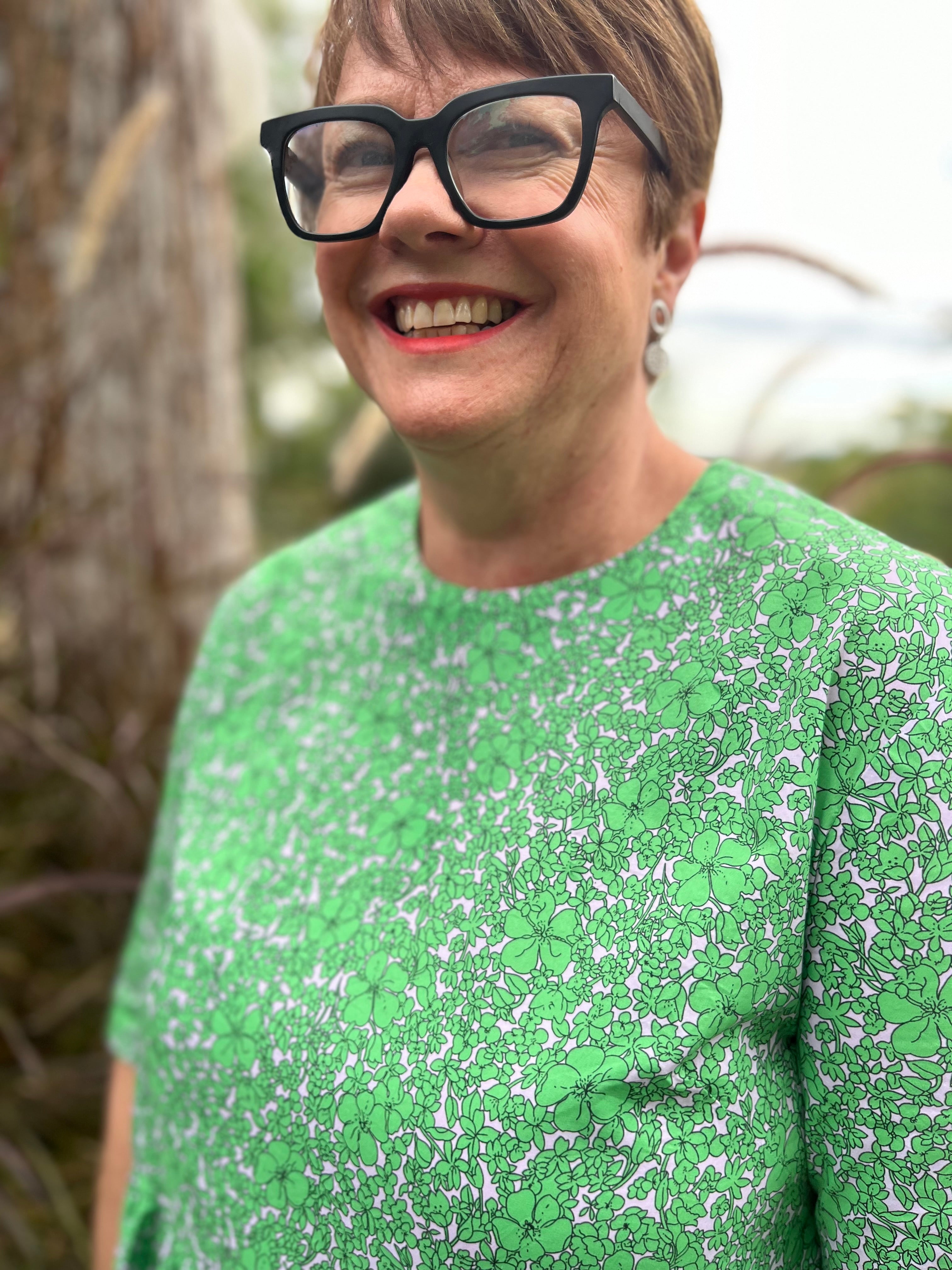 Mint Flora cotton top