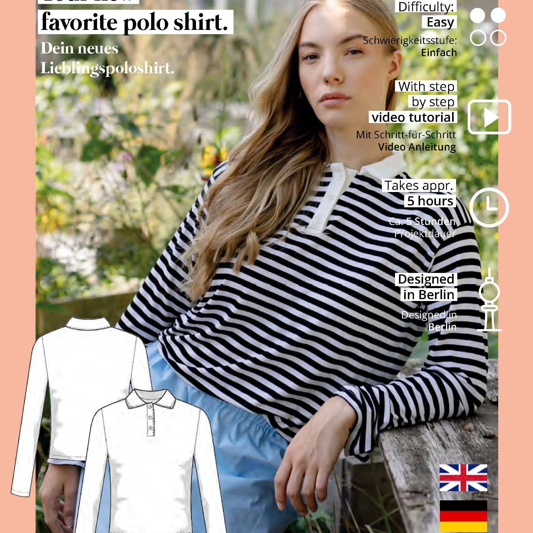 Poloshirt Schnittmuster PIPPA