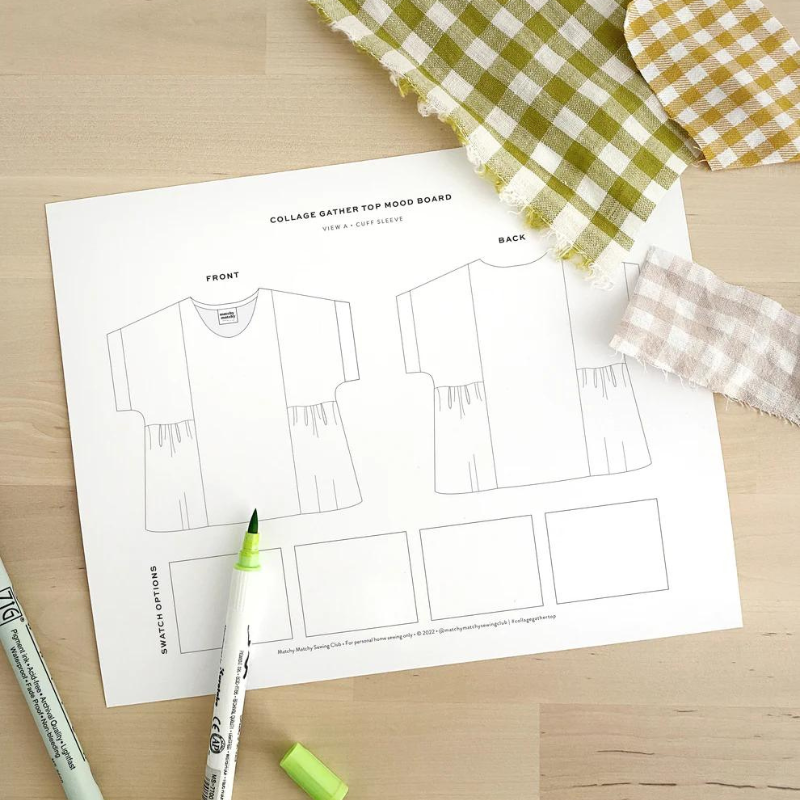 Matchy Matchy Sewing Club - Collage Gather Top PDF Pattern