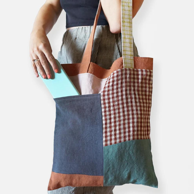 Matchy Matchy Sewing Club - Stash Pocket Tote PDF Pattern