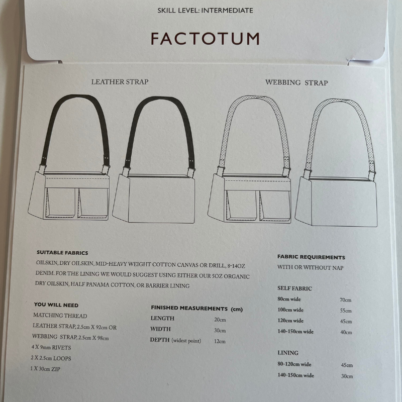 Factotum Bag Pattern