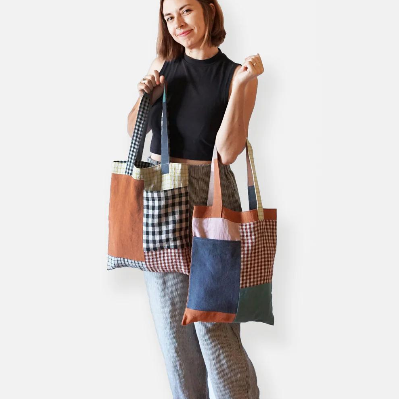 Matchy Matchy Sewing Club - Stash Pocket Tote PDF Pattern