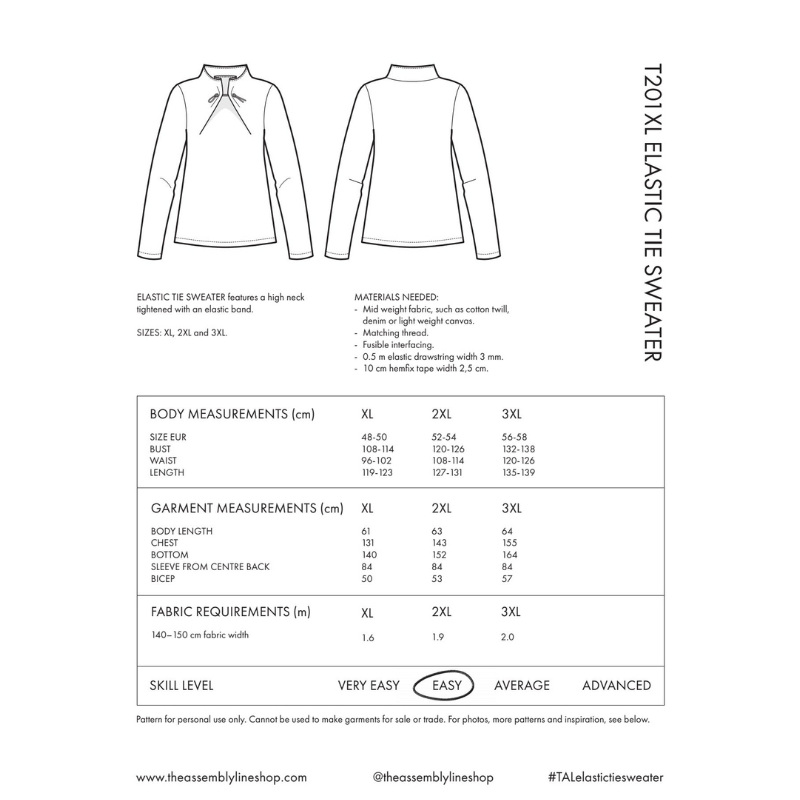 The Assembly Line Elastic Tie Sweater