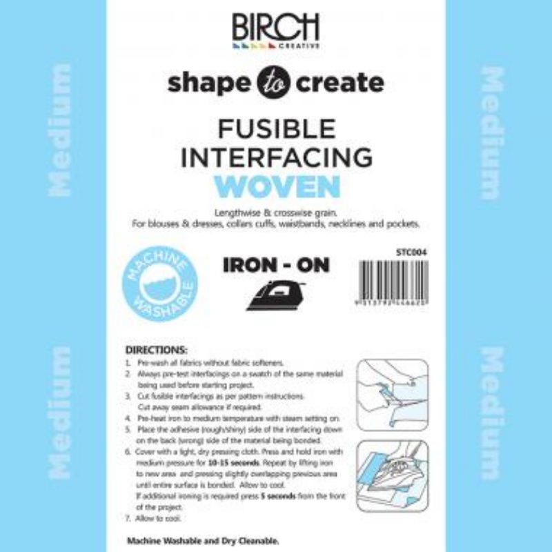 Birch Shape to Create Medium Woven Fusible Interfacing