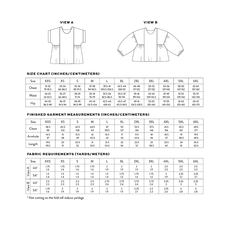 Matchy Matchy Sewing Club - Collage Gather Top PDF Pattern
