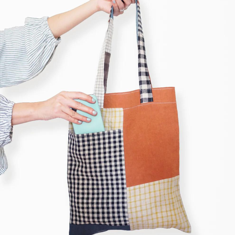 Matchy Matchy Sewing Club - Stash Pocket Tote PDF Pattern